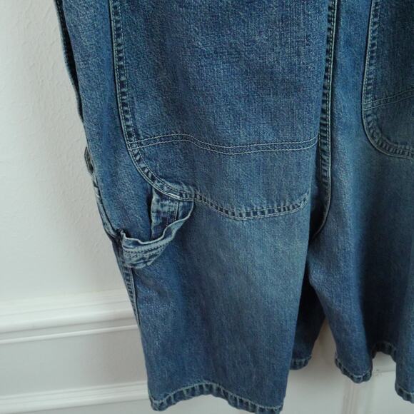 Lady Wrangler Medium Overall Shorts Shortalls Denim Bibs Carpenter Blue Bell - Picture 9 of 10